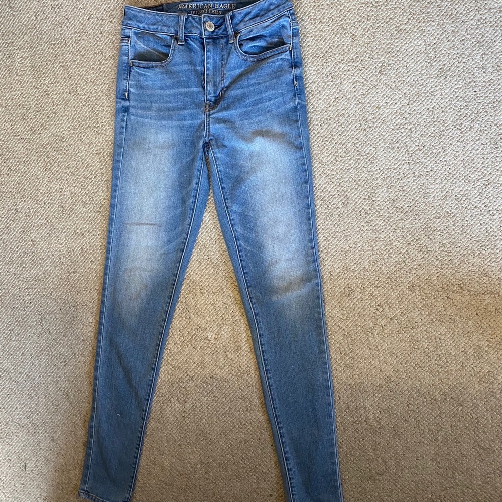 High rise skinny jeans